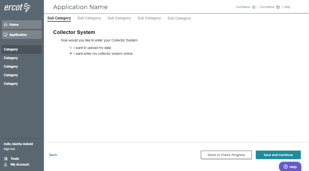 Select a collector system task