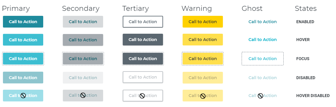 CTA Design System Buttons
